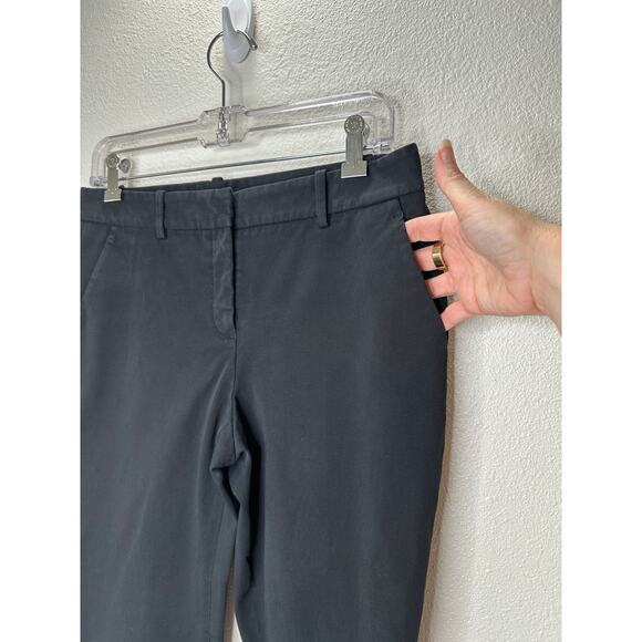 Theory Black Treeca CL Mod Twill Straight Leg Trouser Pant 6 - Picture 5 of 14